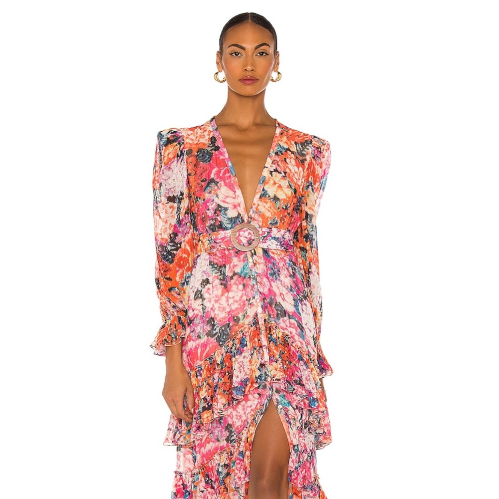 Peony maxi dress floral
